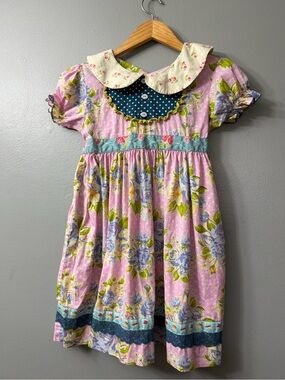 Matilda Jane Good Hart Veranda NWT Pink/Lavender Floral Dress-Girls 10